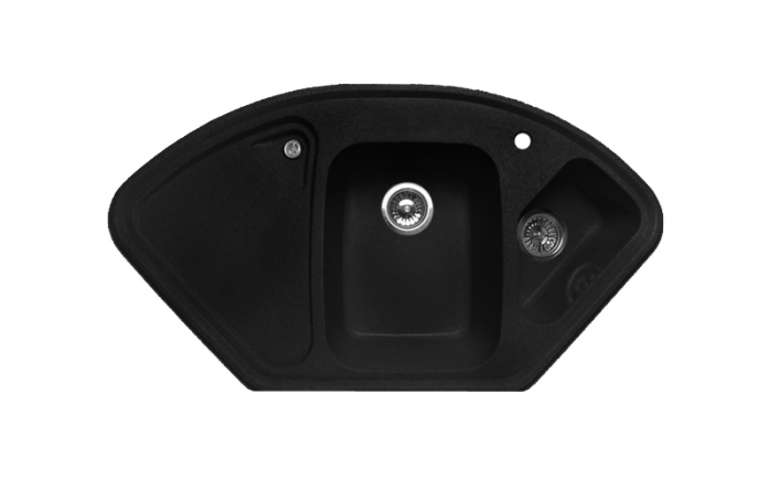 Кухонная мойка GranFest Corner GF-C1040E чёрный