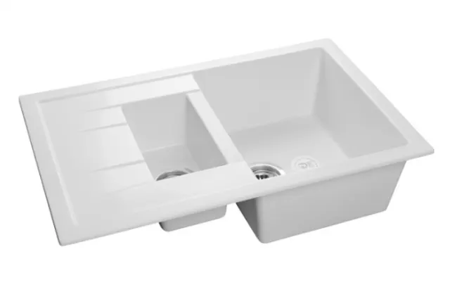 Кухонная мойка GranFest Quadro GF-Q775KL иней мрамор
