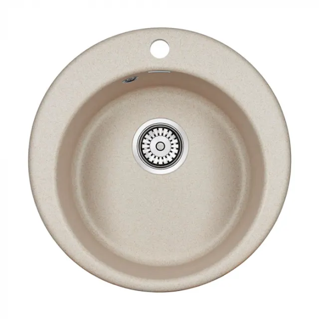 Кухонная мойка Paulmark Мойка GELEGEN 50, IT-GRANIT, PM404800-BE, бежевый, D475 мм,