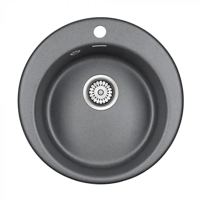 Кухонная мойка Paulmark Мойка GELEGEN 50, IT-GRANIT, PM404800-DG, графит, D475 мм,
