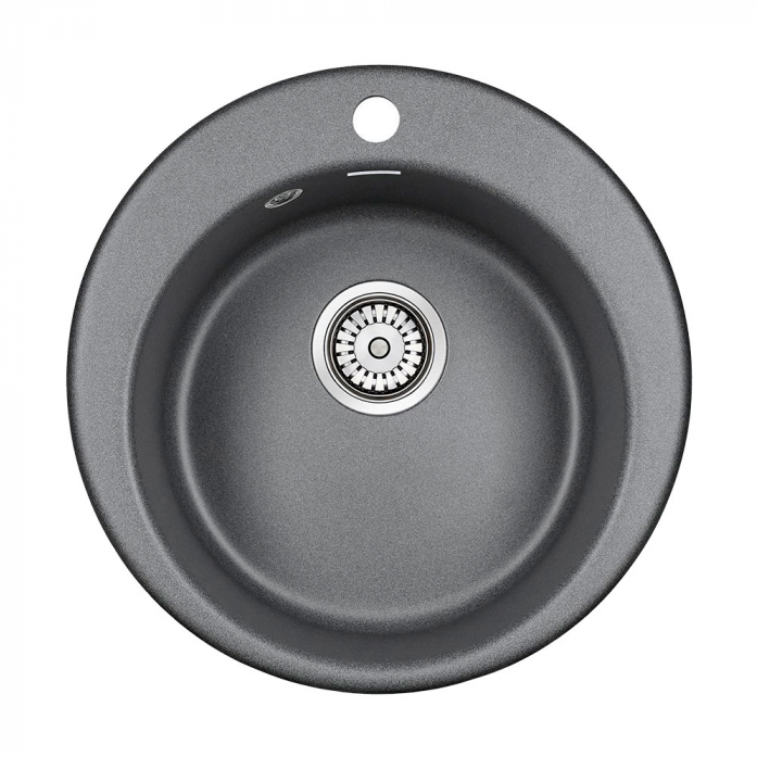 Кухонная мойка Paulmark Мойка GELEGEN 50, IT-GRANIT, PM404800-DG, графит, D475 мм,