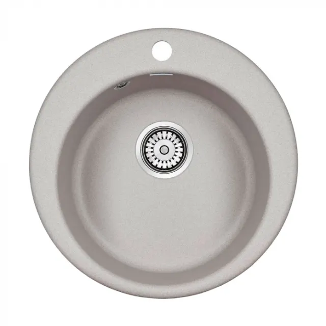 Кухонная мойка Paulmark Мойка GELEGEN 50, IT-GRANIT, PM404800-GR, серый, D475 мм,