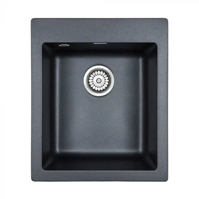 Кухонная мойка Paulmark Мойка KANTE 40, IT-GRANIT, PM104249-BLM, черный, 415х490 мм,