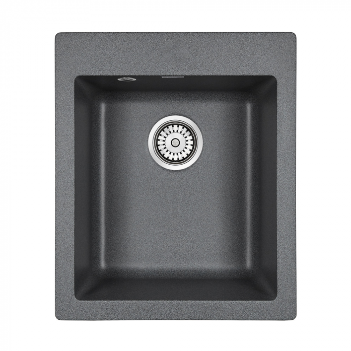 Кухонная мойка Paulmark Мойка KANTE 40, IT-GRANIT, PM104249-DG, графит, 415х490 мм,