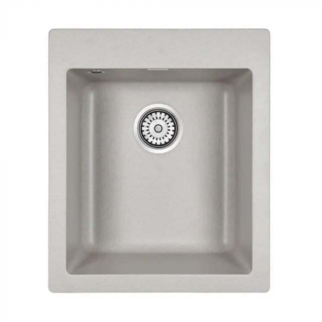 Кухонная мойка Paulmark Мойка KANTE 40, IT-GRANIT, PM104249-GR, серый, 415х490 мм,