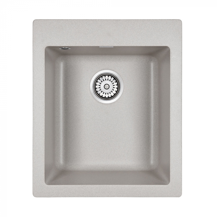 Кухонная мойка Paulmark Мойка KANTE 40, IT-GRANIT, PM104249-GR, серый, 415х490 мм,