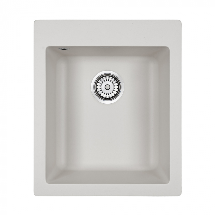 Кухонная мойка Paulmark Мойка KANTE 40, IT-GRANIT, PM104249-WH, белый, 415х490 мм,