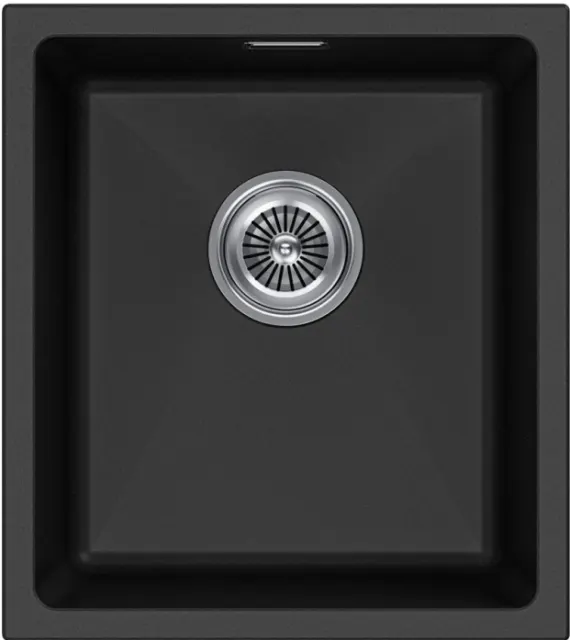 Мойка Paulmark LUMI 41UNI, IT-GRANIT, LU41-BL, черный гранит, 410х460,