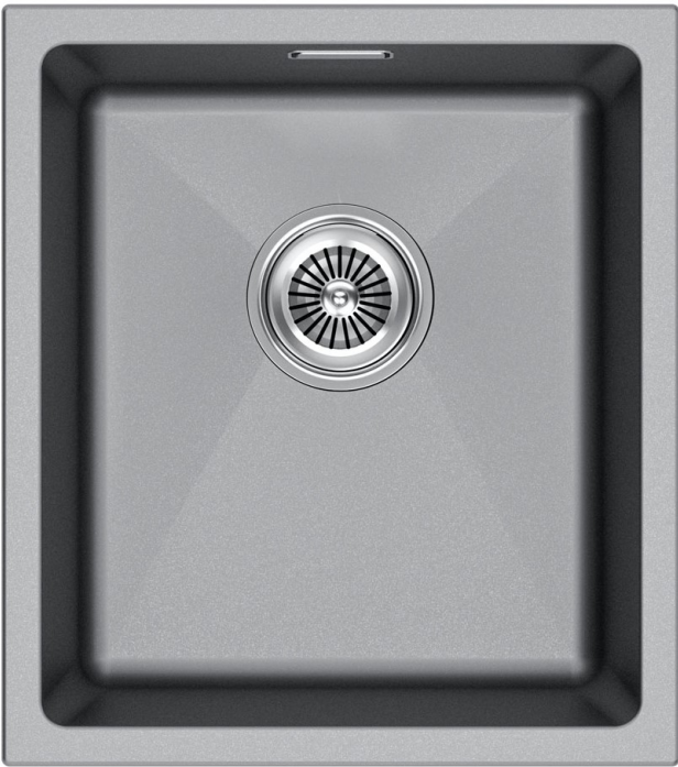 Мойка Paulmark LUMI 41UNI, IT-GRANIT, LU41-GRM, серый металлик, 410х460,