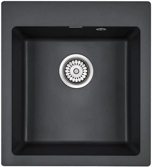 Кухонная мойка Paulmark Мойка KANTE 45, IT-GRANIT, PM104651-AN, антрацит, 460х510 мм,