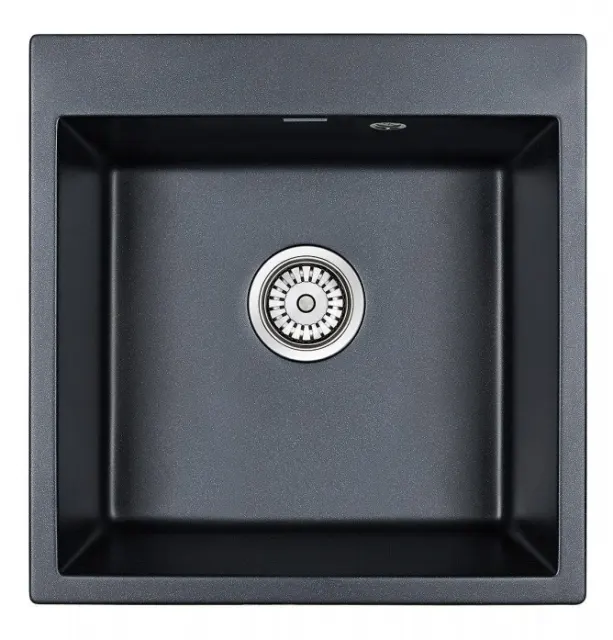 Кухонная мойка Paulmark Мойка KANTE 50, IT-GRANIT, PM105152-AN, антрацит, 510х520,