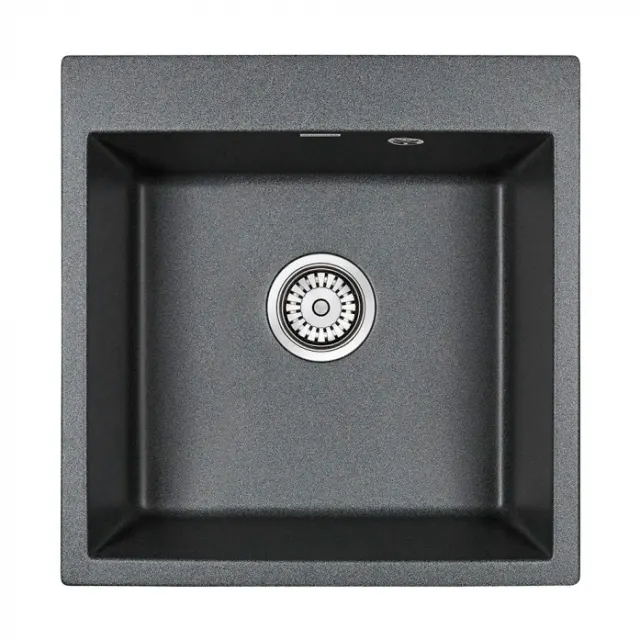 Кухонная мойка Paulmark Мойка KANTE 50, IT-GRANIT, PM105152-DG, графит, 510х520,