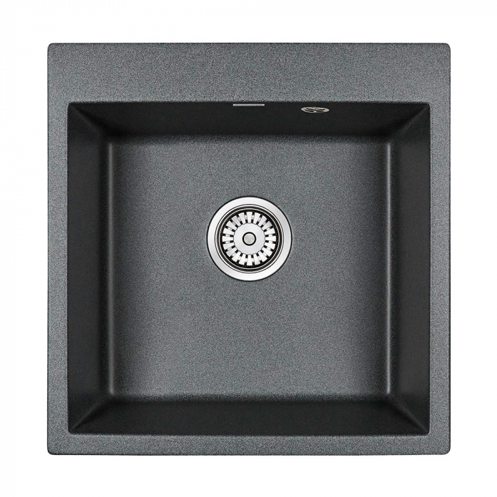 Кухонная мойка Paulmark Мойка KANTE 50, IT-GRANIT, PM105152-DG, графит, 510х520,