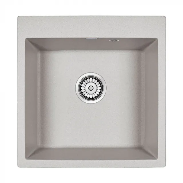 Кухонная мойка Paulmark Мойка KANTE 50, IT-GRANIT, PM105152-GR , серый, 510х520,