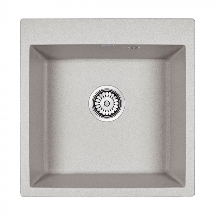 Кухонная мойка Paulmark Мойка KANTE 50, IT-GRANIT, PM105152-GR , серый, 510х520,