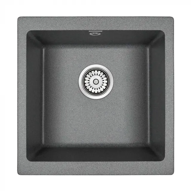 Кухонная мойка Paulmark Мойка GERA 50, IT-GRANIT, PM104546-DG, графит, 445х460, подст. мон.