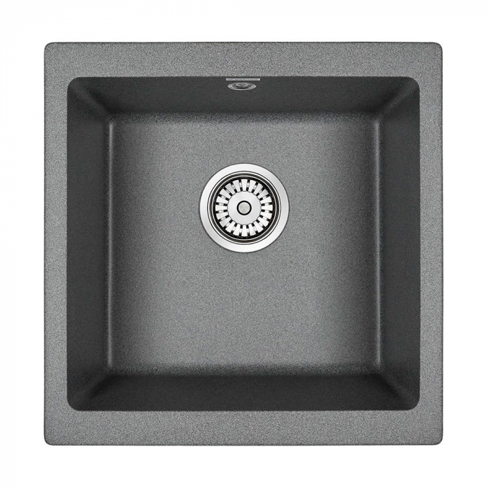 Кухонная мойка Paulmark Мойка GERA 50, IT-GRANIT, PM104546-DG, графит, 445х460, подст. мон.
