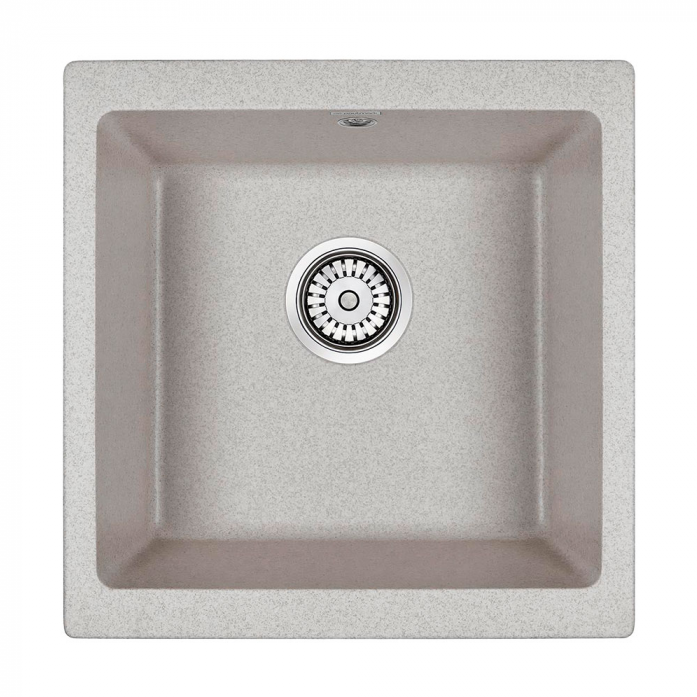 Кухонная мойка Paulmark Мойка GERA 50, IT-GRANIT, PM104546-GR, серый, 445х460, подст. мон.