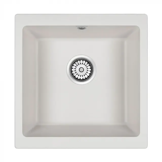 Кухонная мойка Paulmark Мойка GERA 50, IT-GRANIT, PM104546-WH, белый, 445х460, подст. мон.