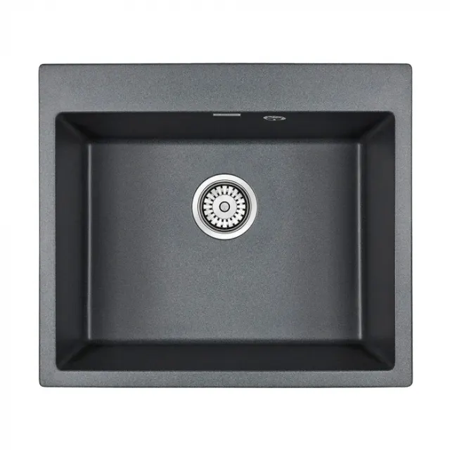 Кухонная мойка Paulmark Мойка KANTE 60, IT-GRANIT, PM106052-DG, графит, 600х520 мм,