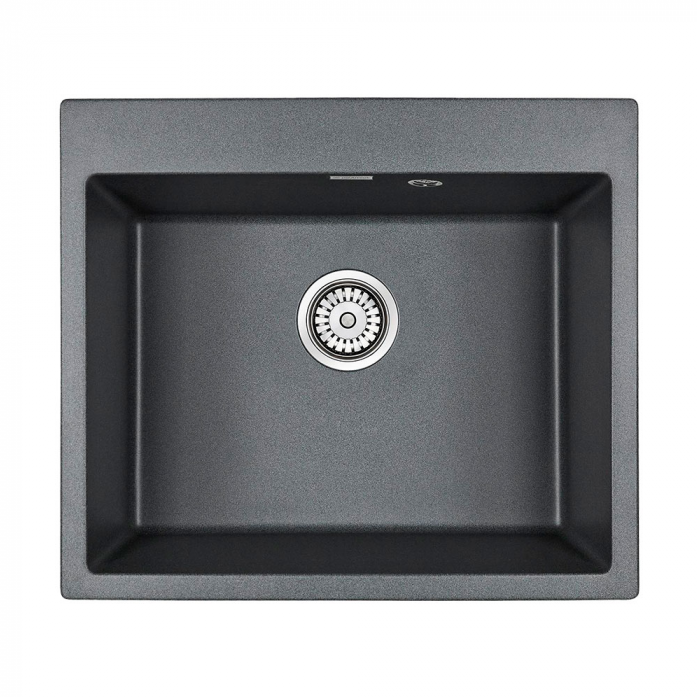 Кухонная мойка Paulmark Мойка KANTE 60, IT-GRANIT, PM106052-DG, графит, 600х520 мм,
