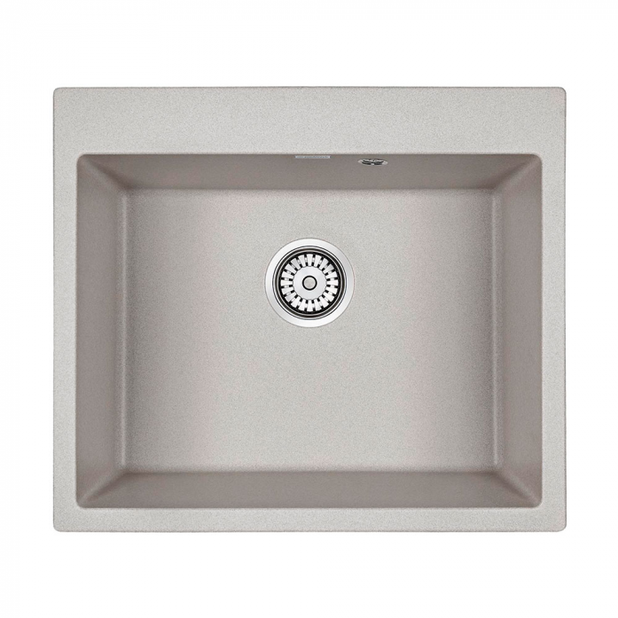 Кухонная мойка Paulmark Мойка KANTE 60, IT-GRANIT, PM106052-GR, серый, 600х520 мм,