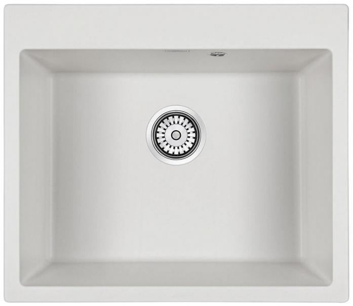 Кухонная мойка Paulmark Мойка KANTE 60, IT-GRANIT, PM106052-WH, белый, 600х520 мм,