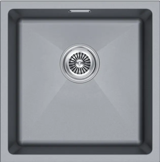 Мойка Paulmark LUMI 45UNI, IT-GRANIT, LU45-GRM, серый металлик, 455х460,