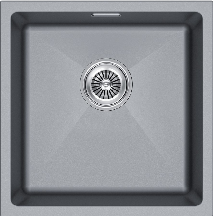 Мойка Paulmark LUMI 45UNI, IT-GRANIT, LU45-GRM, серый металлик, 455х460,