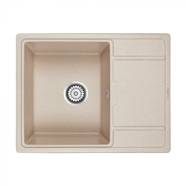Кухонная мойка Paulmark Мойка FLUGEN 50-650, IT-GRANIT, PM216550-BE, бежевый , 650х500 мм,