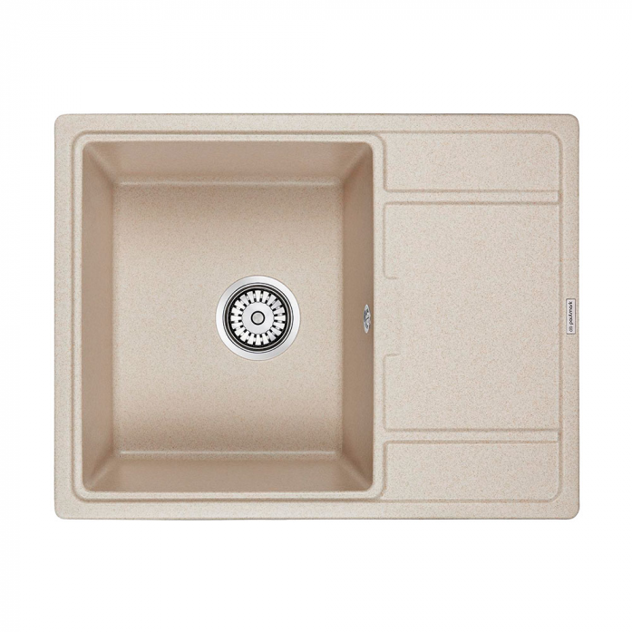 Кухонная мойка Paulmark Мойка FLUGEN 50-650, IT-GRANIT, PM216550-BE, бежевый , 650х500 мм,