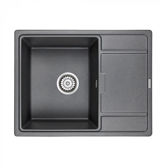 Кухонная мойка Paulmark Мойка FLUGEN 50-650, IT-GRANIT, PM216550-DG, графит, 650х500 мм,