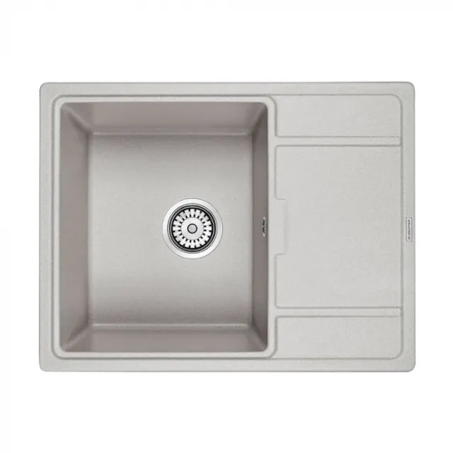 Кухонная мойка Paulmark Мойка FLUGEN 50-650, IT-GRANIT, PM216550-GR, серый, 650х500 мм,