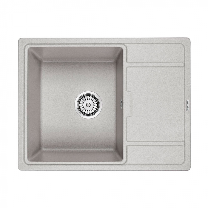 Кухонная мойка Paulmark Мойка FLUGEN 50-650, IT-GRANIT, PM216550-GR, серый, 650х500 мм,