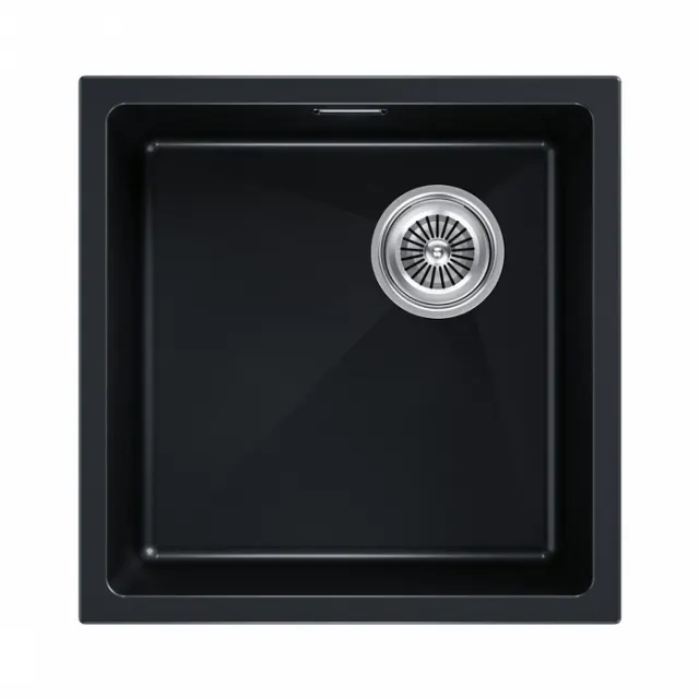 Мойка Paulmark LUMI 45UNI-SKEW, IT-GRANIT, LU45SK-BLM, черный, 455х440,
