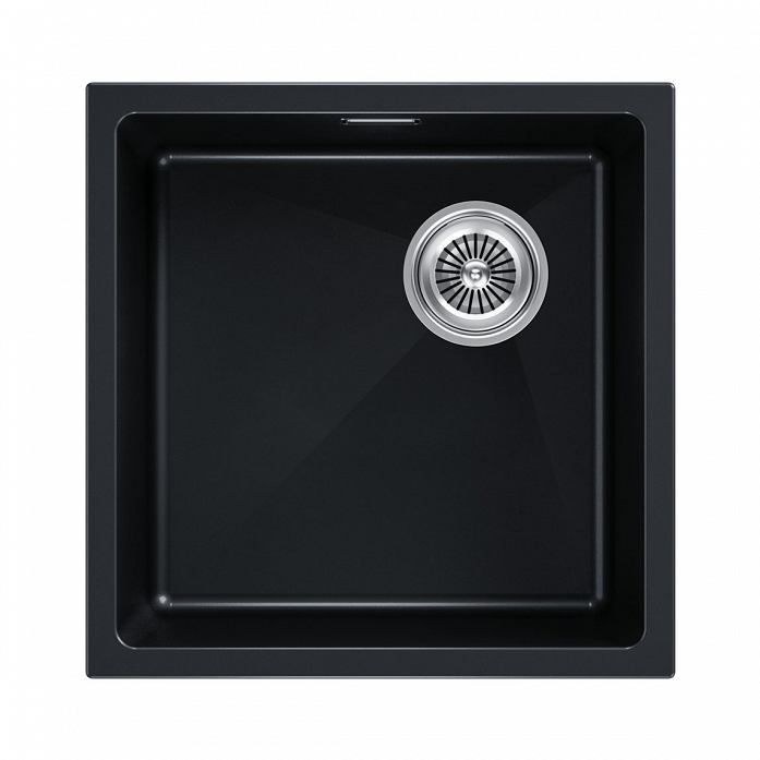 Мойка Paulmark LUMI 45UNI-SKEW, IT-GRANIT, LU45SK-BLM, черный, 455х440,