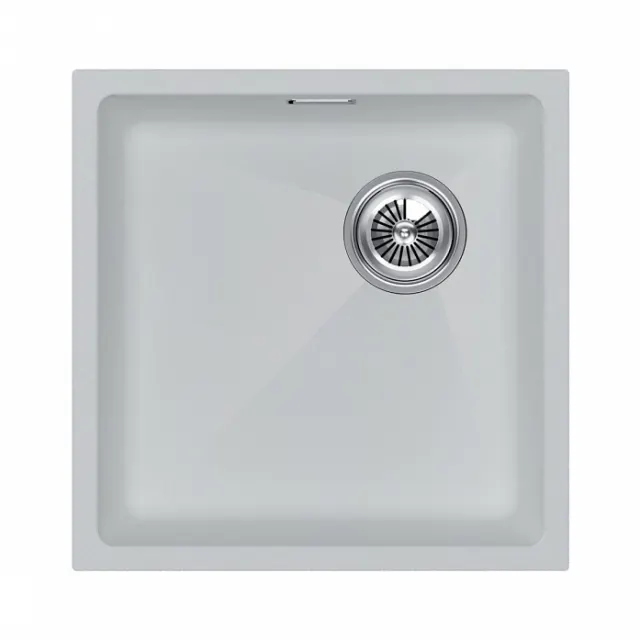 Мойка Paulmark LUMI 45UNI-SKEW, IT-GRANIT, LU45SK-WH, белый, 455х440,