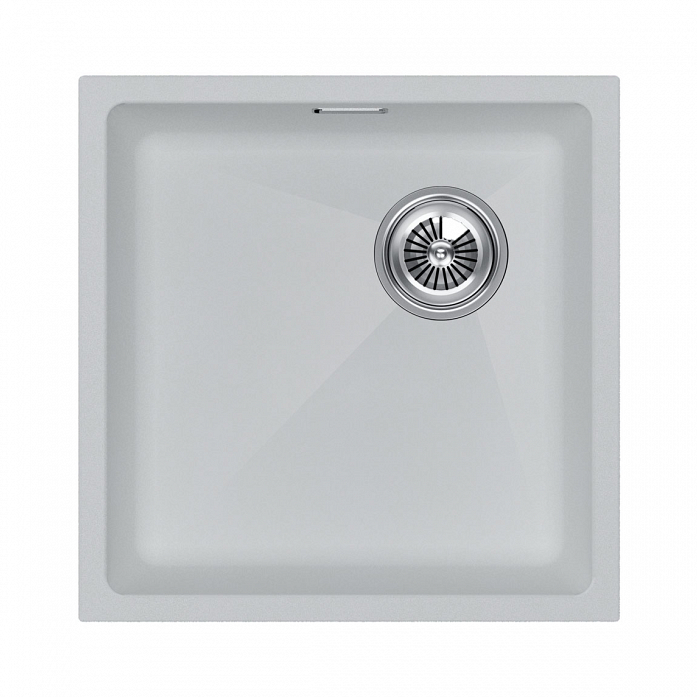 Мойка Paulmark LUMI 45UNI-SKEW, IT-GRANIT, LU45SK-WH, белый, 455х440,