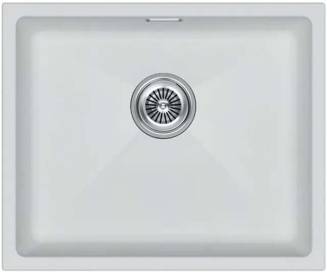 Мойка Paulmark LUMI 55UNI, IT-GRANIT, LU55-WH, белый, 555х460,