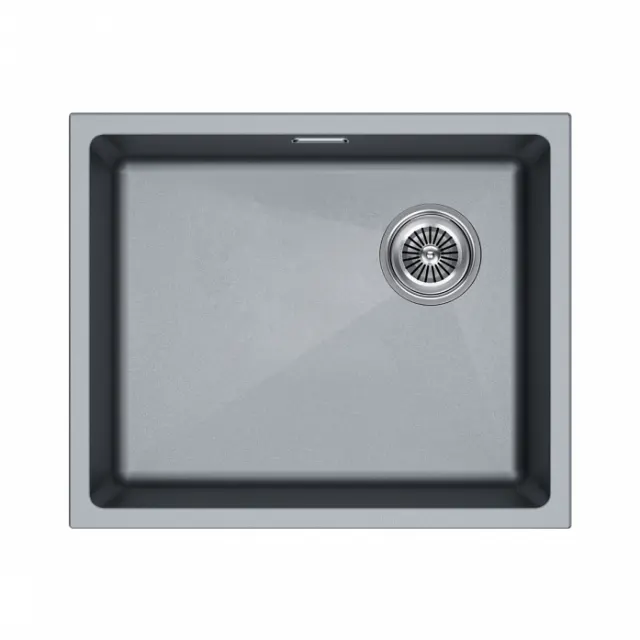 Мойка Paulmark LUMI 55UNI-SKEW, IT-GRANIT, LU55SK-GRM, серый металлик, 555х440,