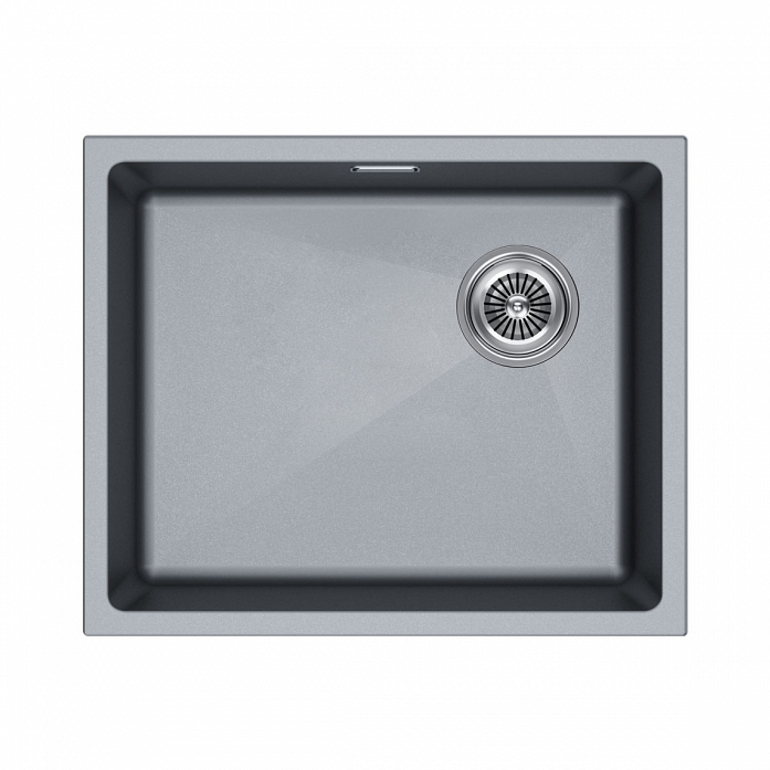 Мойка Paulmark LUMI 55UNI-SKEW, IT-GRANIT, LU55SK-GRM, серый металлик, 555х440,