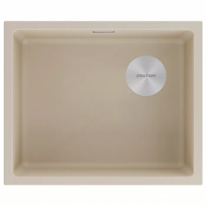 Кухонная мойка Paulmark Мойка LUMI 55UNI-SKEW, IT-GRANIT, LU55SK-LA, латте, 555х440,