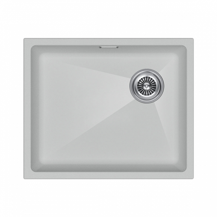 Мойка Paulmark LUMI 55UNI-SKEW, IT-GRANIT, LU55SK-WH, белый, 555х440,