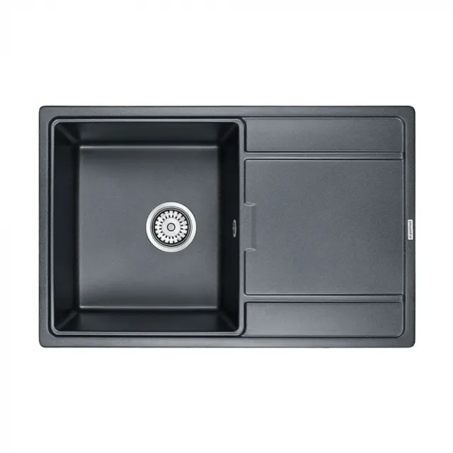 Кухонная мойка Paulmark Мойка FLUGEN 50-780, IT-GRANIT, PM217850-BLM, черный, 780х500 мм,