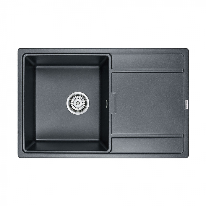 Кухонная мойка Paulmark Мойка FLUGEN 50-780, IT-GRANIT, PM217850-BLM, черный, 780х500 мм,
