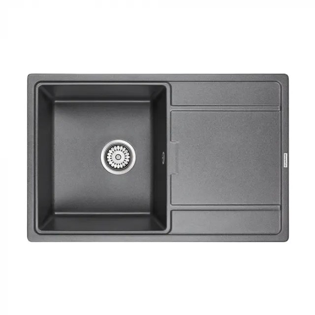 Кухонная мойка Paulmark Мойка FLUGEN 50-780, IT-GRANIT, PM217850-DG, графит, 780х500 мм,