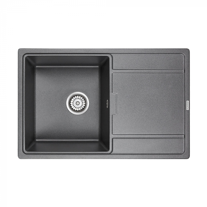 Кухонная мойка Paulmark Мойка FLUGEN 50-780, IT-GRANIT, PM217850-DG, графит, 780х500 мм,