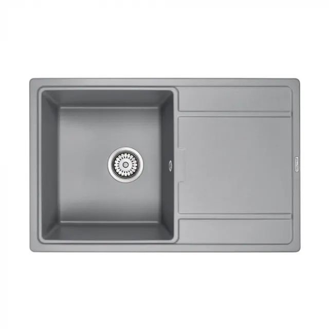 Кухонная мойка Paulmark Мойка FLUGEN 50-780, IT-GRANIT, PM217850-GRM, серый металлик, 780х500 мм,