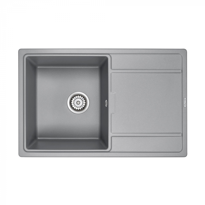 Кухонная мойка Paulmark Мойка FLUGEN 50-780, IT-GRANIT, PM217850-GRM, серый металлик, 780х500 мм,