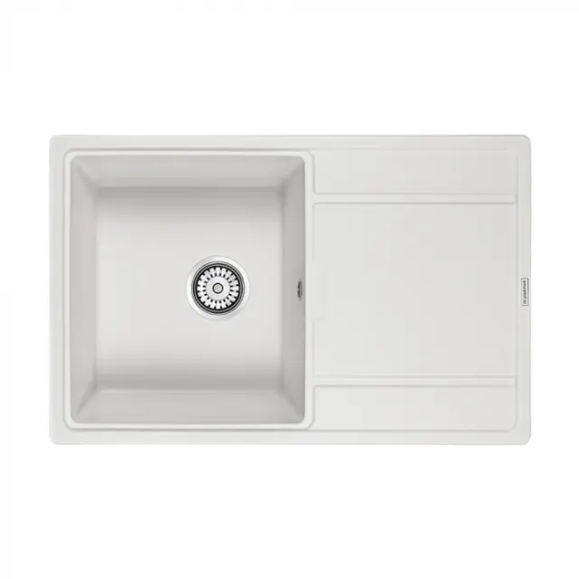 Кухонная мойка Paulmark Мойка FLUGEN 50-780, IT-GRANIT, PM217850-WH, белый, 780х500 мм,